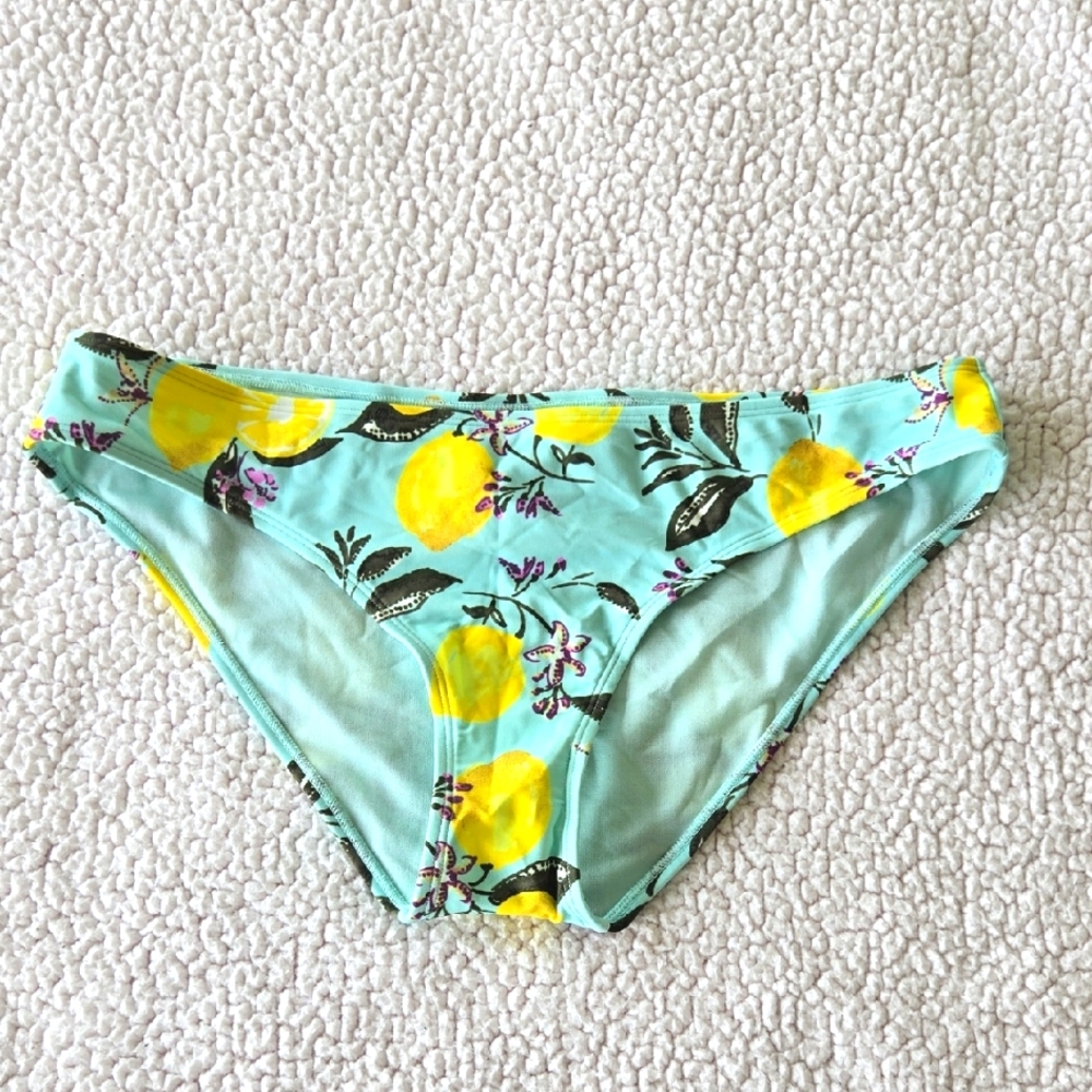 Adore Me Floral Lemon Print Bikini Bottom